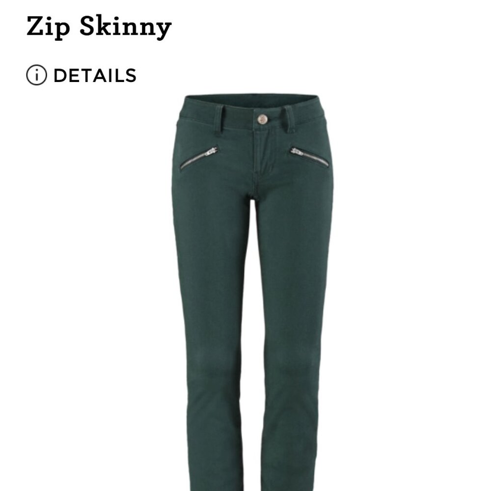 Cabi Dark Green Zip Skinny